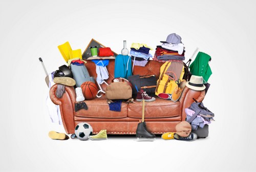 Professionals conducting garage clearance in Hatch End