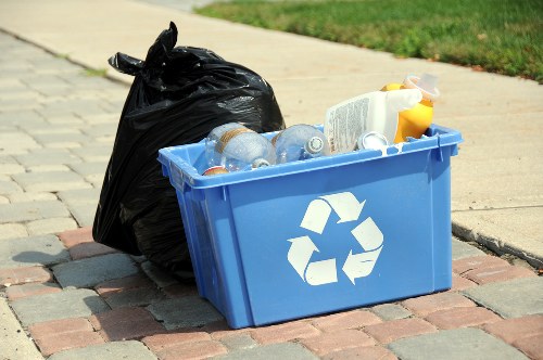 Professional waste removal team in action