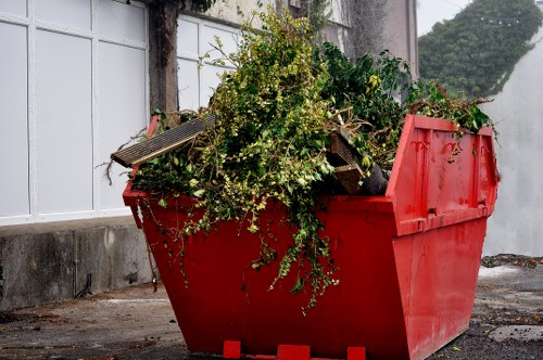Professional waste clearance team at work